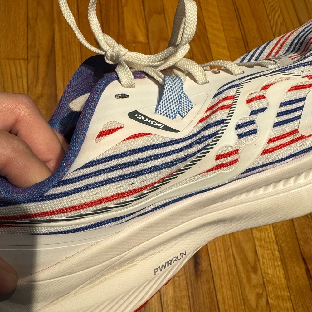 Saucony Ride Guide 15 Banner PWRRUN Running Form Fit 8mm off set Patriotic 9 - Picture 9 of 10